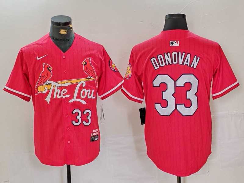 Men's St Louis Cardinals #33 Brendan Donovan Red 2024 City Connect Limited Stitched Baseball Jersey,We sell and wholesale Men's St Louis Cardinals #33 Brendan Donovan Red 2024 City Connect Limited Stitched Baseball Jersey on line form chian!